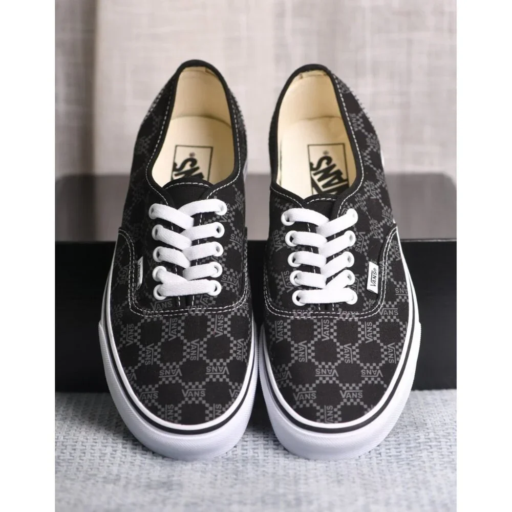 New! Size: 8 Men/9.5 Women | Vans Authentic Monogram - Black - Picture 3 of 16